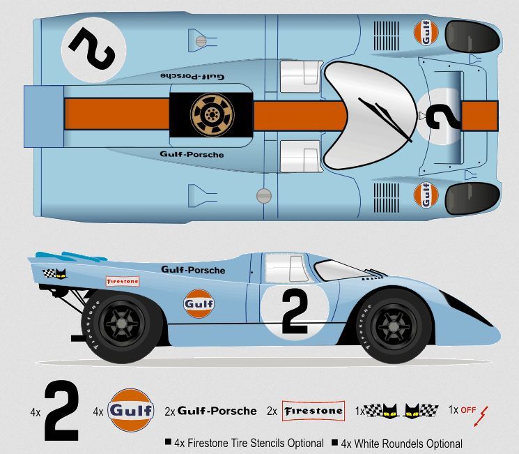 PORSCHE 917K N°2 DAYTONA 24H WINNER /GULF/J.W.EINGENNERING 3