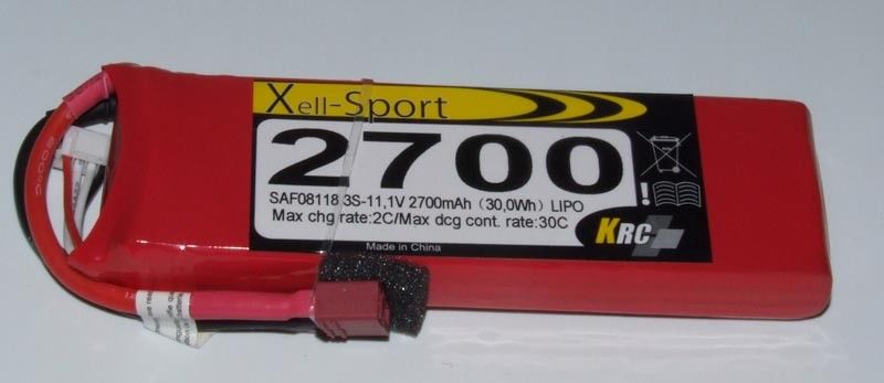 LiPO XELL-SPORT 11,1V 2700 MAH 3S 30C
